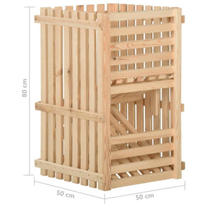 Κουτί Αποθήκευσης Λαχανικών 50x50x80 εκ. από Μασίφ Ξύλο Πεύκου