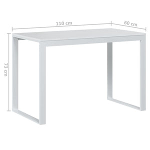 Γραφείο Υπολογιστή Λευκό 110 x 60 x 73 εκ. από Μοριοσανίδα - PAKOBAZAAR
