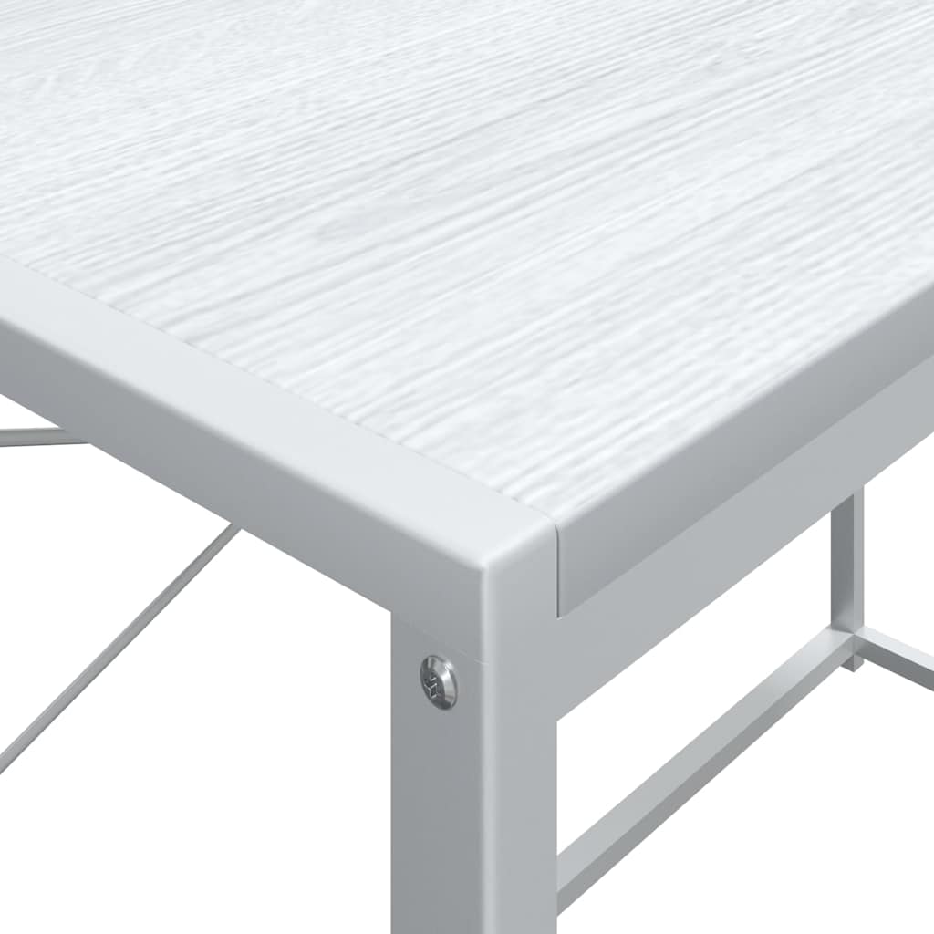 Γραφείο Υπολογιστή Λευκό 110 x 60 x 138 εκ. Επεξεργασμένο Ξύλο - Pakobazaar