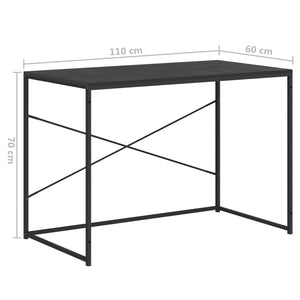Γραφείο Υπολογιστή Μαύρο 110 x 60 x 70 εκ. Επεξεργασμένο Ξύλο
