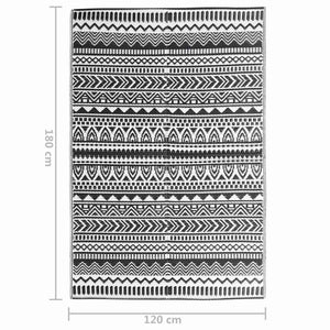 Χαλί εξωτερικού χώρου ARAKIL Μαύρο 120x180 cm PP