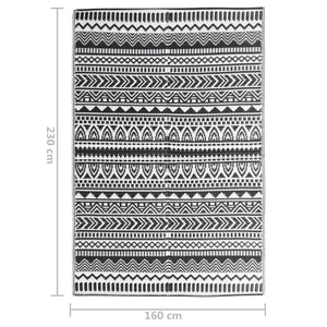 Χαλί εξωτερικού χώρου ARAKIL Μαύρο 160x230 cm PP