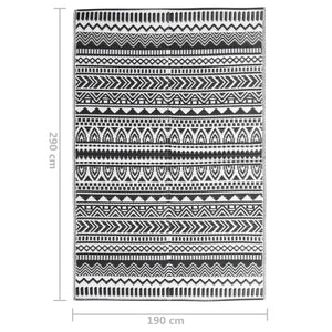 Χαλί εξωτερικού χώρου ARAKIL Μαύρο 190x290 cm PP