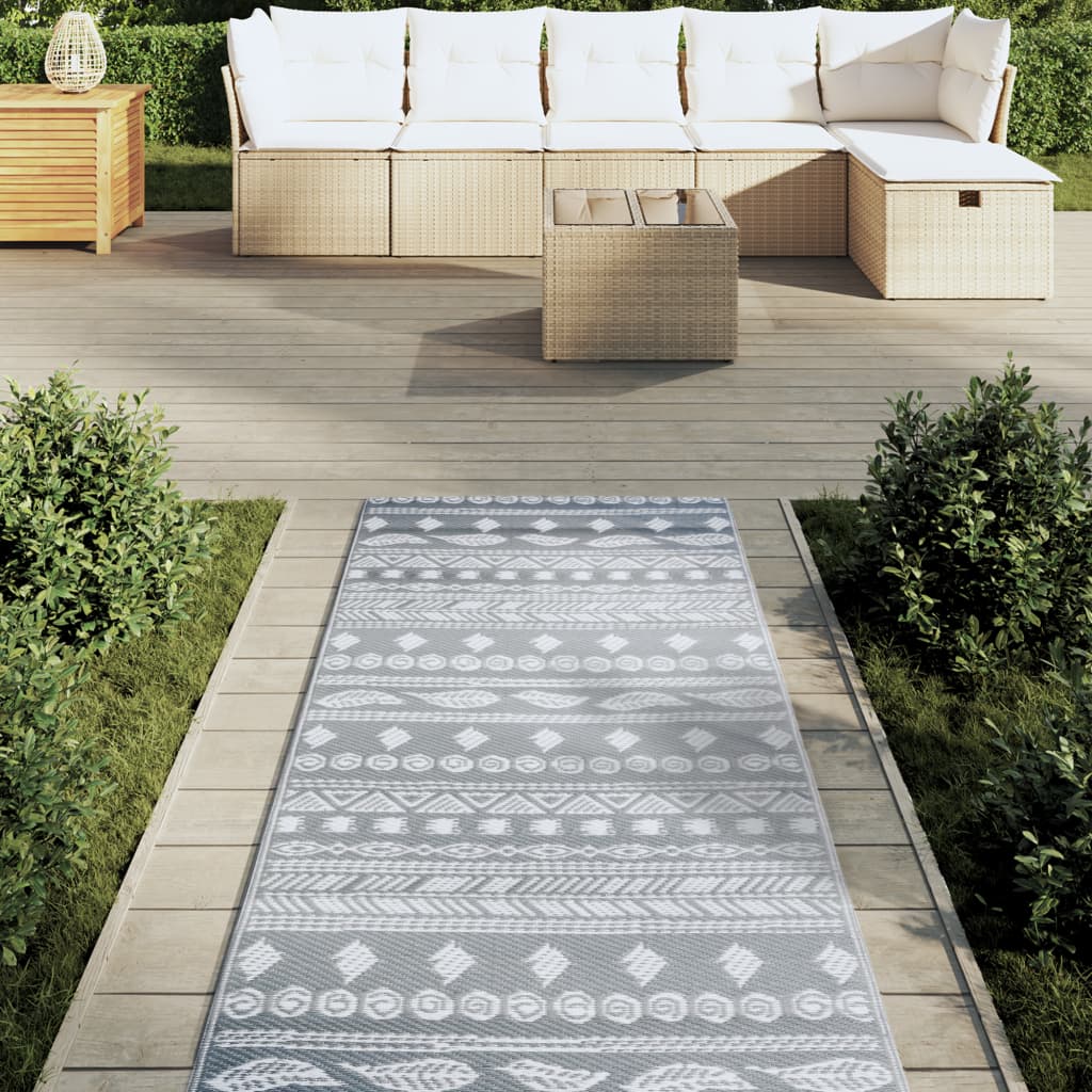 Χαλί εξωτερικού χώρου ARAKIL γκρι 80x250 cm PP - Pakobazaar