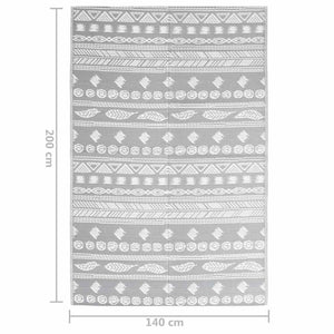 Χαλί εξωτερικού χώρου ARAKIL Γκρι 140x200 cm PP - Pakobazaar