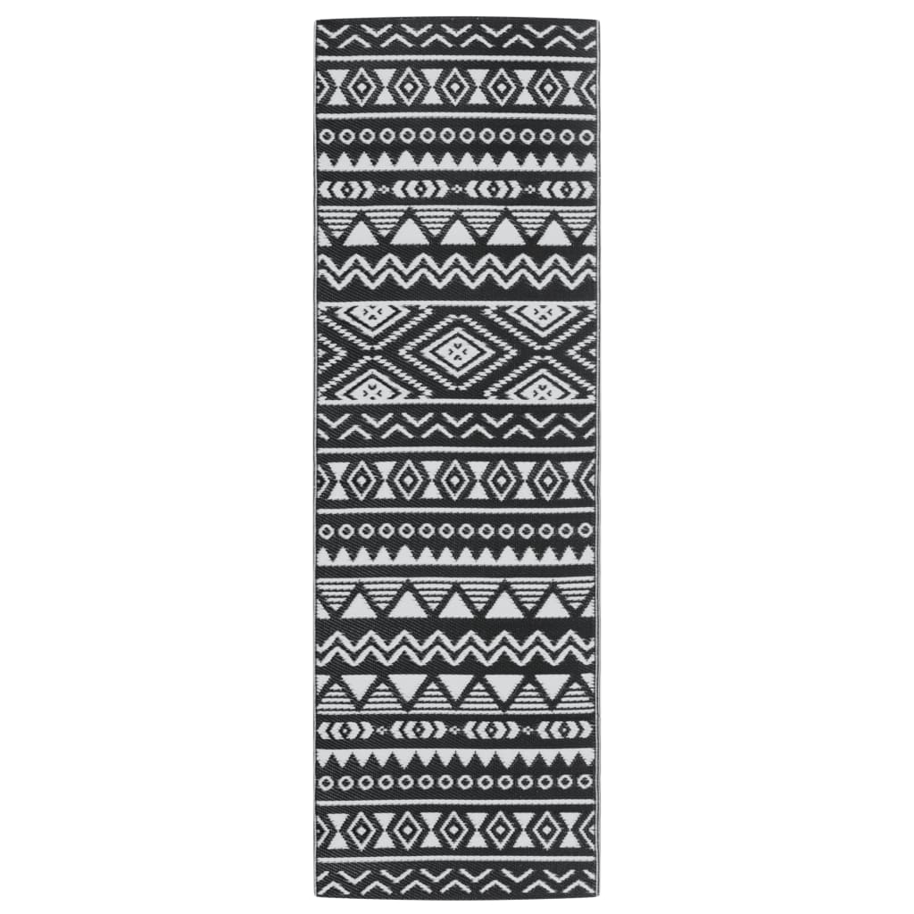 Χαλί εξωτερικού χώρου ARAKIL Μαύρο 80x250 cm PP - Pakobazaar