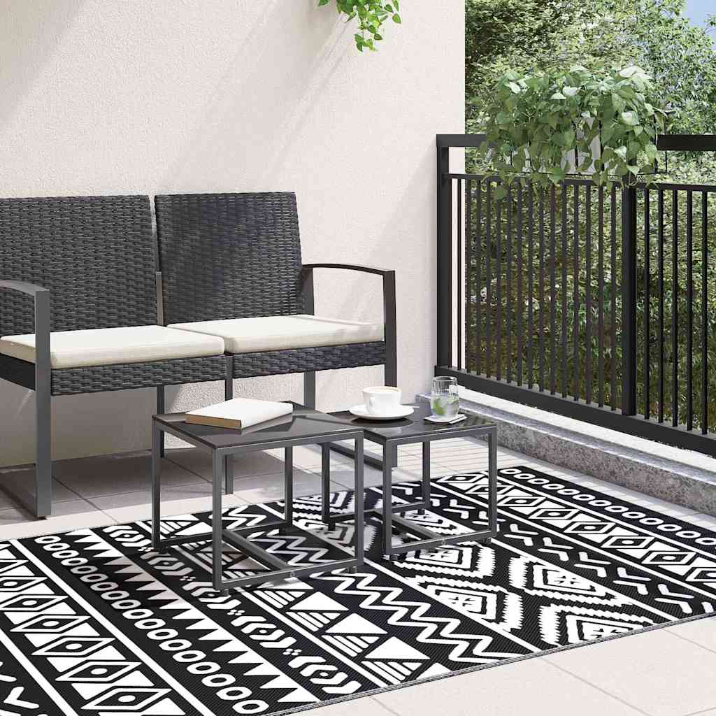 Χαλί εξωτερικού χώρου ARAKIL Μαύρο 120x180 cm PP
