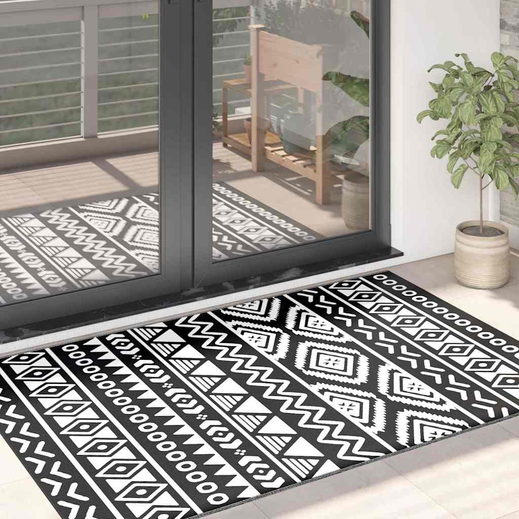Χαλί εξωτερικού χώρου ARAKIL Μαύρο 120x180 cm PP