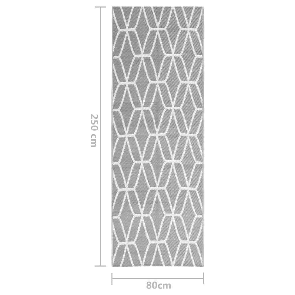 Χαλί εξωτερικού χώρου ARAKIL Γκρι 80x250 cm PP
