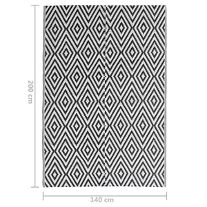 Χαλί εξωτερικού χώρου ARAKIL Μαύρο 140x200 cm PP