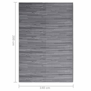Χαλί εξωτερικού χώρου ARAKIL Ανθρακί 140x200 cm PP - Pakobazaar