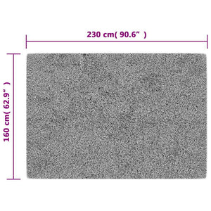 Χαλί Πλενόμενο Αντιολισθητικό Γκρι 160 x 230 εκ. - Pakobazaar