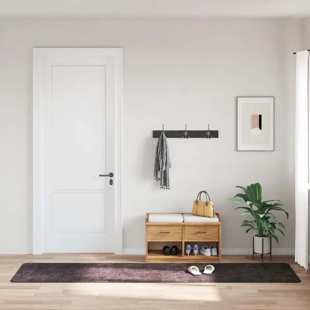 Χαλί Πλενόμενο Αντιολισθητικό Ανθρακί 80 x 300 εκ.