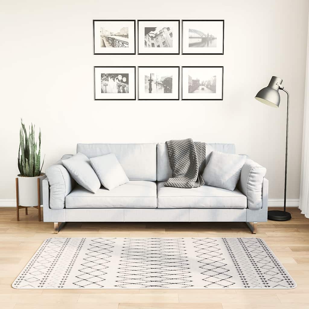 Χαλί Πλενόμενο Μαύρο / Λευκό 80 x 150 εκ.