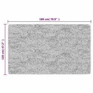 Χαλί Πλενόμενο Μαύρο / Λευκό 120 x 180 εκ.