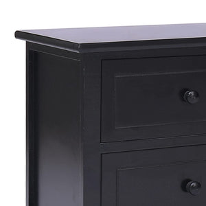 Έπιπλο Τηλεόρασης Μαύρο 108x30x40 εκ. από Μασίφ Ξύλο Παυλώνιας - Pakobazaar