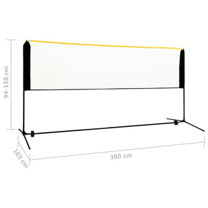Φιλέ Μπάντμιντον Ρυθμιζόμενο 300 x 103 x 94-158 εκ. Μεταλλικό