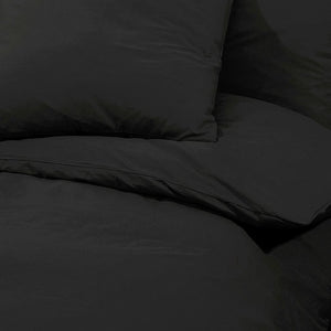 Σετ Παπλωματοθήκης Μαύρο 140x200 εκ. Ελαφρύ Ύφασμα Μικροϊνών - PAKOBAZAAR