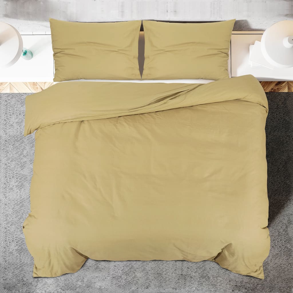 Σετ Παπλωματοθήκης Taupe 240x220 εκ. Ελαφρύ Ύφασμα Μικροϊνών - Pakobazaar