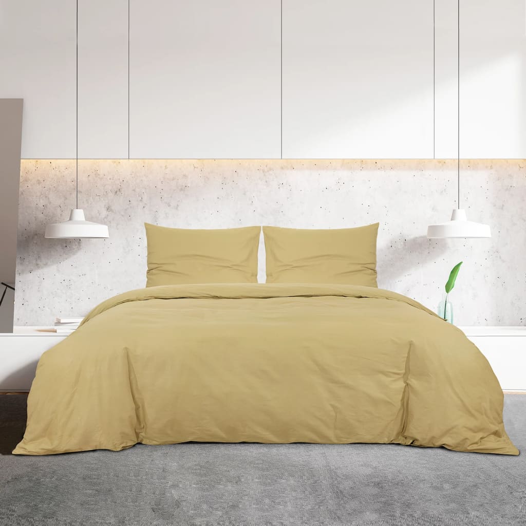 Σετ Παπλωματοθήκης Taupe 140x200 εκ. Ελαφρύ Ύφασμα Μικροϊνών