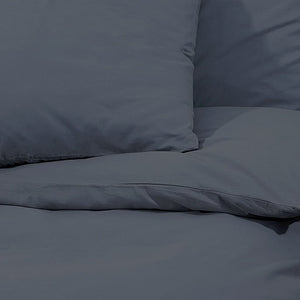 Σετ Παπλωματοθήκης Ανθρακί 135x200εκ. Βαμβακερή - PAKOBAZAAR