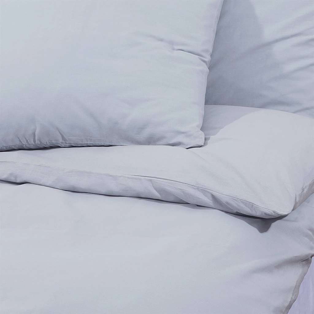 Σετ Παπλωματοθήκης Γκρι 200x220 εκ. Βαμβακερό - Pakobazaar