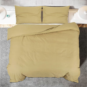 Σετ Παπλωματοθήκης Taupe 140 x 200 εκ. Βαμβακερό