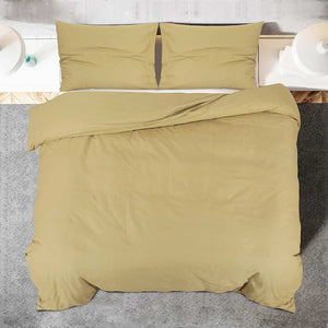 Σετ Παπλωματοθήκης Taupe 220x240 εκ. Βαμβακερό