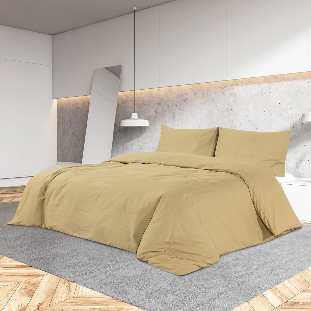 Σετ Παπλωματοθήκη  Taupe 135x200 εκ. Βαμβακερό - PAKOBAZAAR