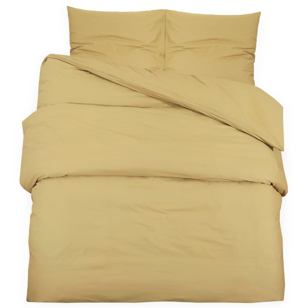 Σετ Παπλωματοθήκης Taupe 200 x 200 εκ. Βαμβακερό
