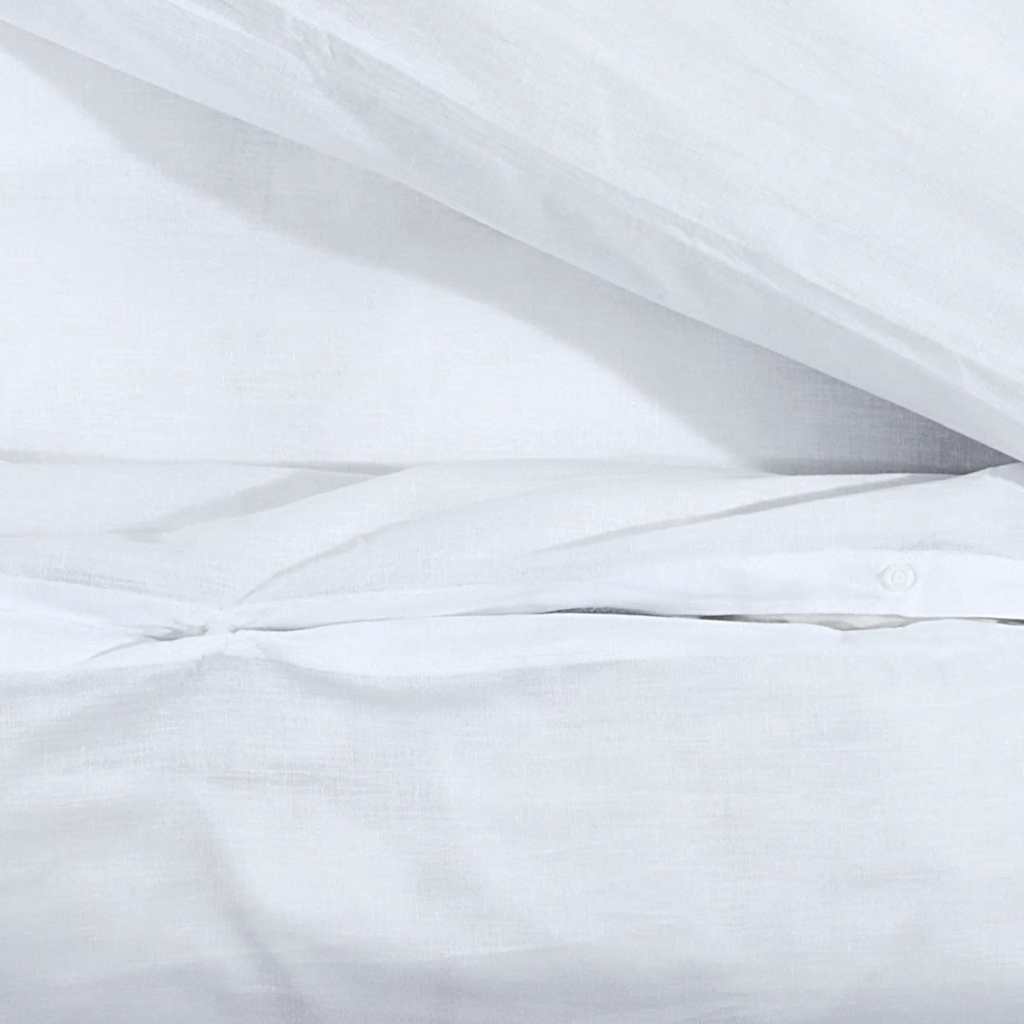 Σετ Παπλωματοθήκης Λευκό 155 x 220 εκ. Βαμβακερό - PAKOBAZAAR