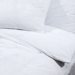 Σετ Παπλωματοθήκης Λευκό 200x220 εκ. Βαμβακερό - PAKOBAZAAR