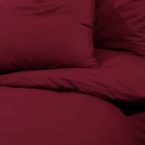 Σετ Παπλωματοθήκης Μπορντό 240x220 εκ. Βαμβακερό - PAKOBAZAAR