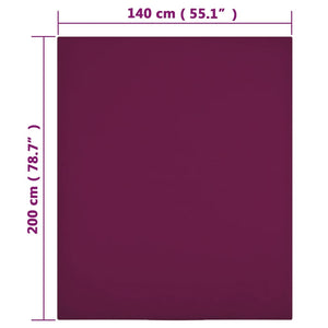 Σεντόνι με Λάστιχο Μπορντό 140x200 εκ. Βαμβακερό Ζέρσεϊ - PAKOBAZAAR