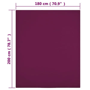 Σεντόνι με Λάστιχο Μπορντό 180x200 εκ. Βαμβακερό Ζέρσεϊ - PAKOBAZAAR