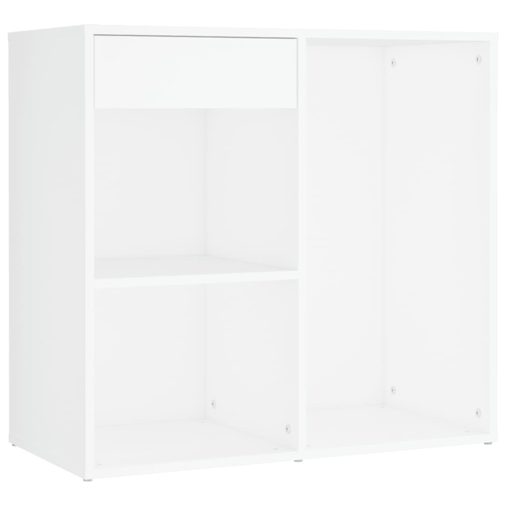 Μπουντουάρ με LED Λευκό από Επεξεργασμένο Ξύλο με Ντουλάπι - PAKOBAZAAR