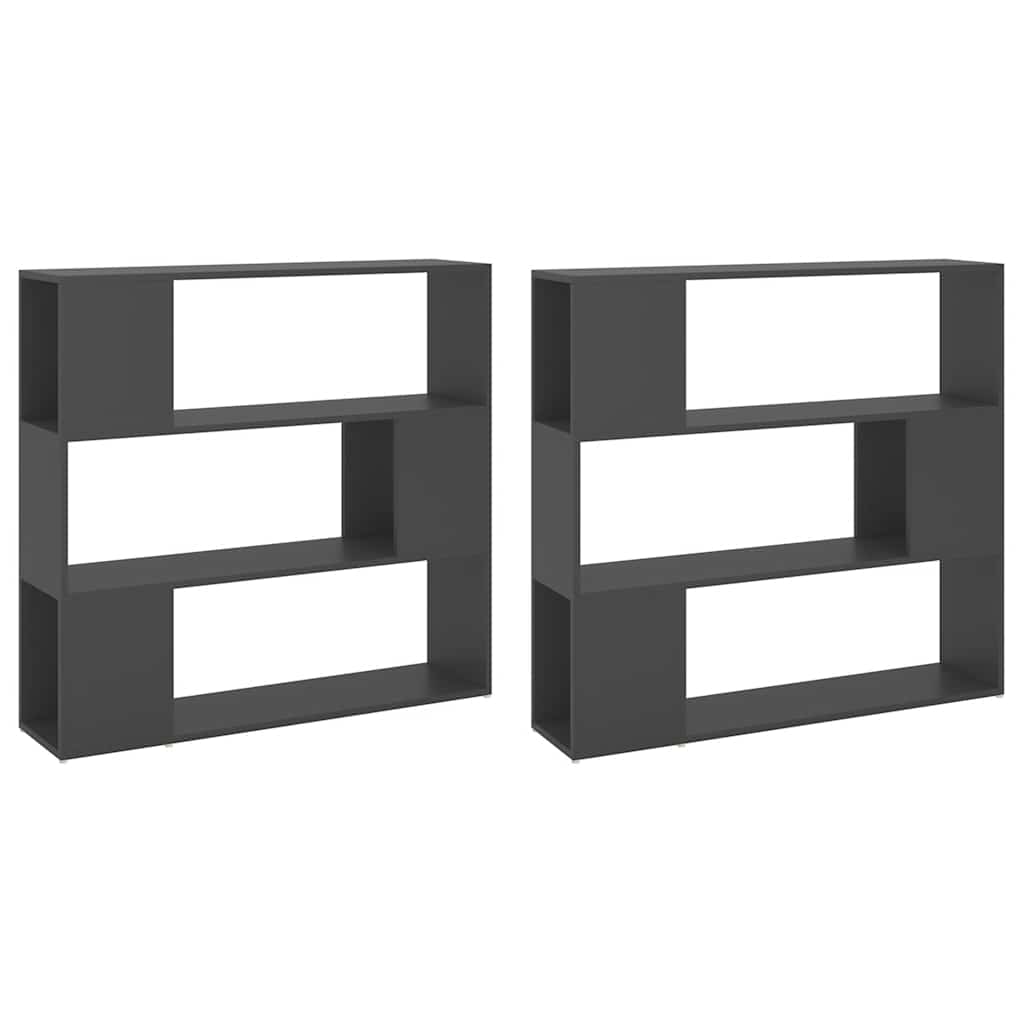 Βιβλιοθήκη/Διαχωριστικό Χώρου Γκρι 100 x 24 x 188 εκ. - PAKOBAZAAR