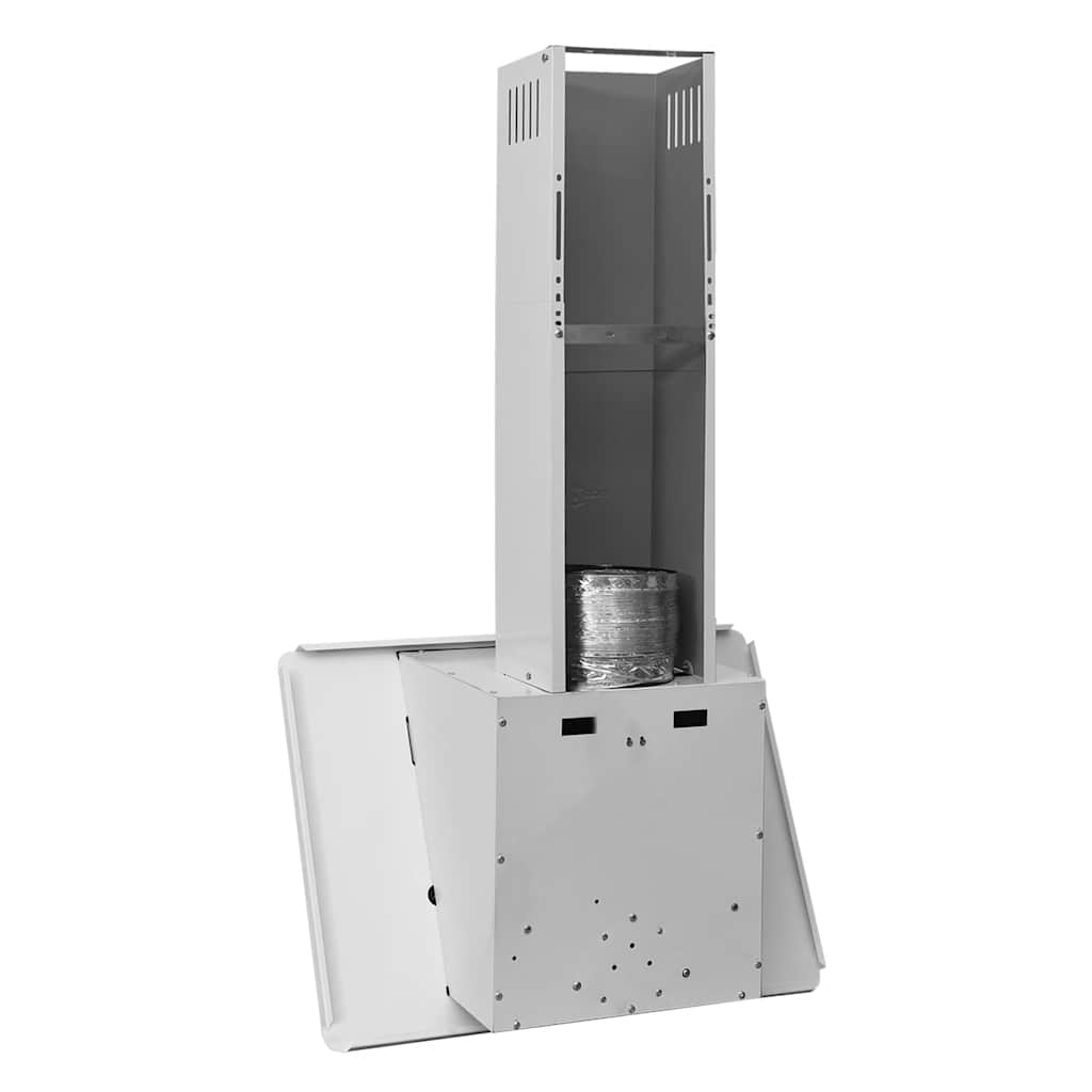 Απορροφητήρας Τοίχου Λευκός 60 εκ. Αν. Ατσάλι & Ψημένο Γυαλί - Pakobazaar