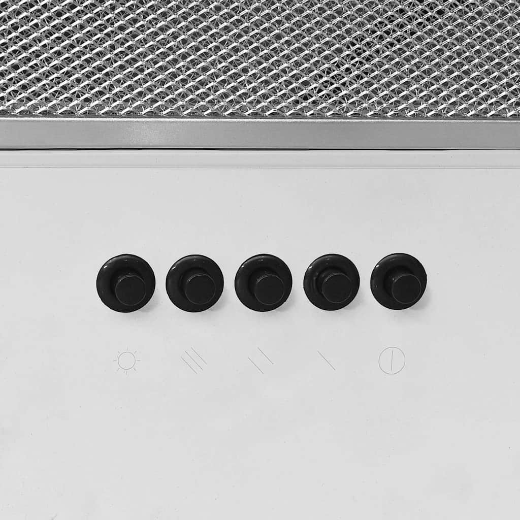 Απορροφητήρας Τοίχου Λευκός 60 εκ. Αν. Ατσάλι & Ψημένο Γυαλί - Pakobazaar