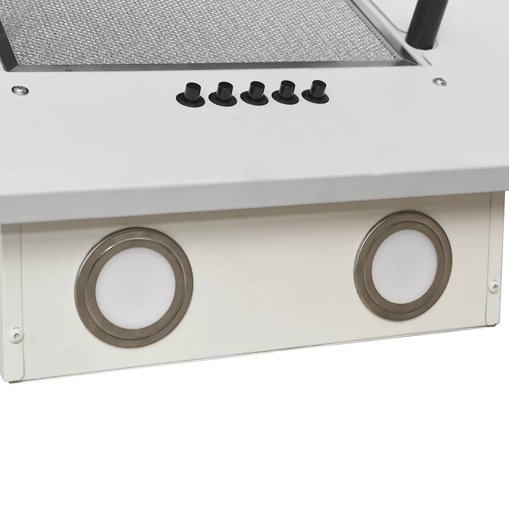 Απορροφητήρας Τοίχου Λευκός 60 εκ. Αν. Ατσάλι & Ψημένο Γυαλί - Pakobazaar