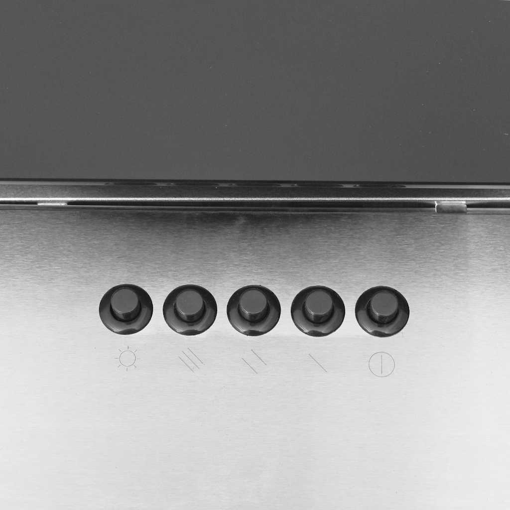 Απορροφητήρας Τοίχου Ασημί 90 εκ. από Αν. Ατσάλι & Ψημένο Γυαλί - Pakobazaar