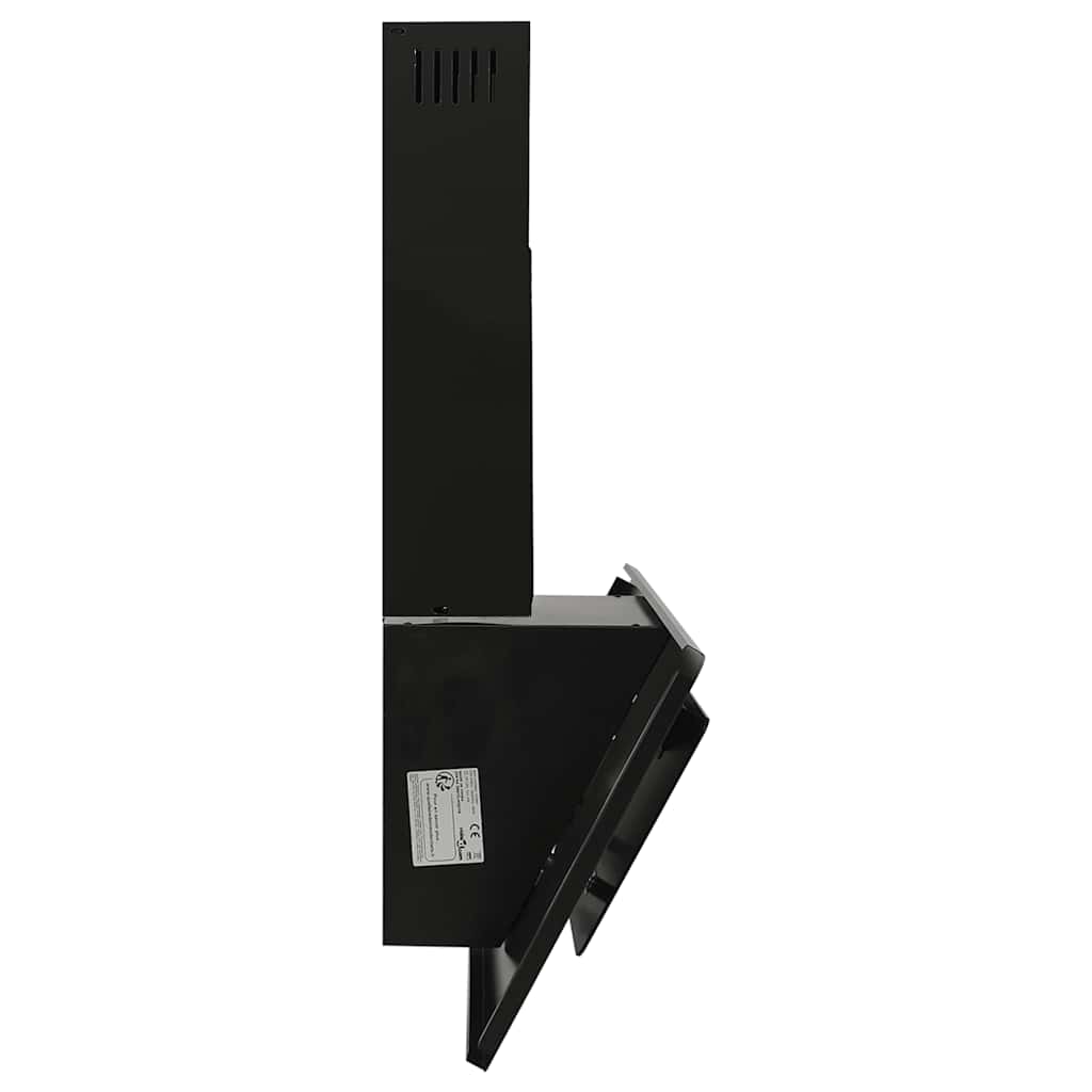 Απορροφητήρας Τοίχου Μαύρος 90 εκ. Αν. Ατσάλι & Ψημένο Γυαλί - Pakobazaar