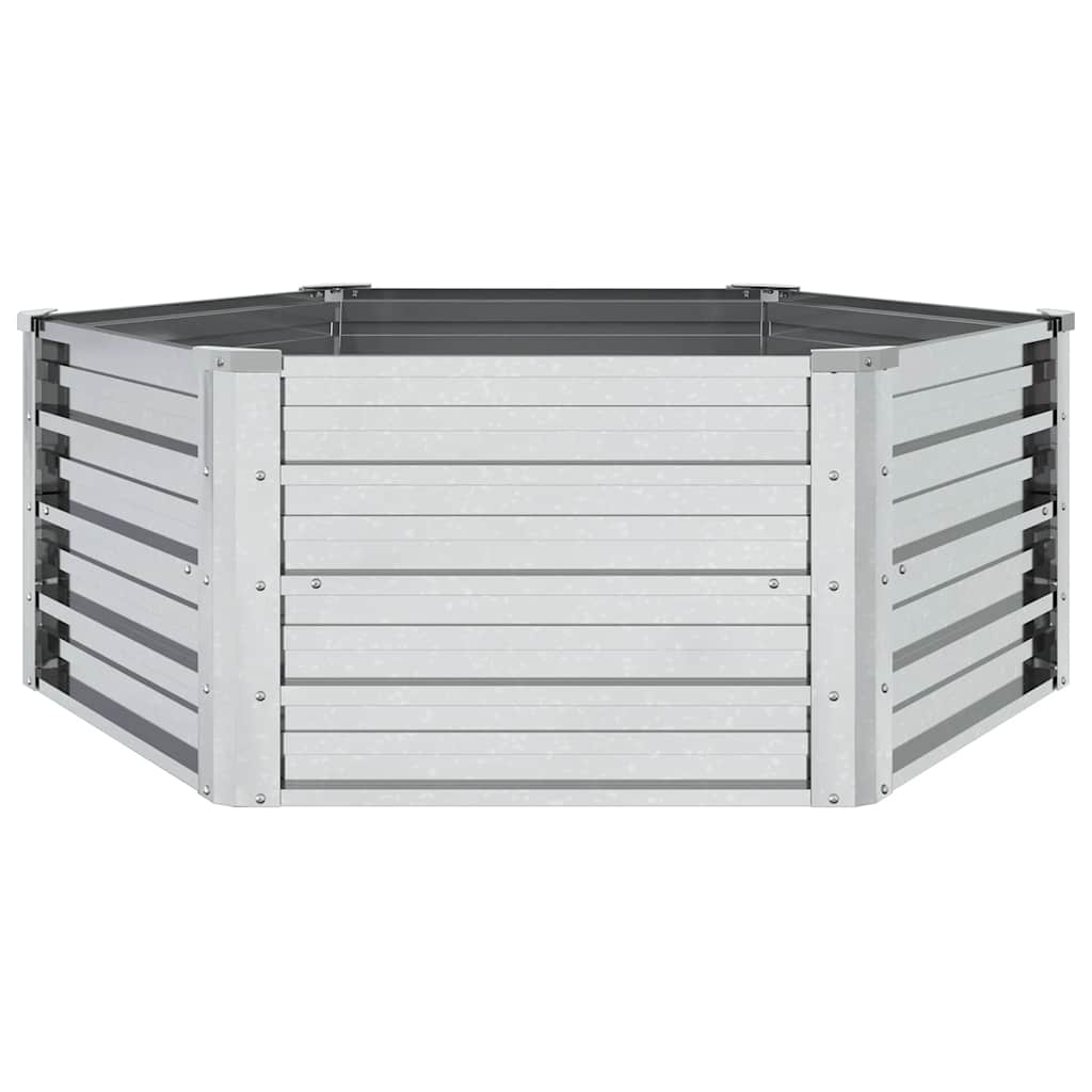 Ζαρντινιέρα Υπερυψωμένη Ασημί 129 x 45 εκ. Γαλβανισμ. Χάλυβας