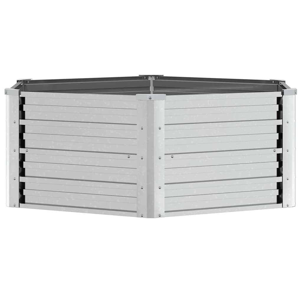 Ζαρντινιέρα Υπερυψωμένη Ασημί 129 x 45 εκ. Γαλβανισμ. Χάλυβας