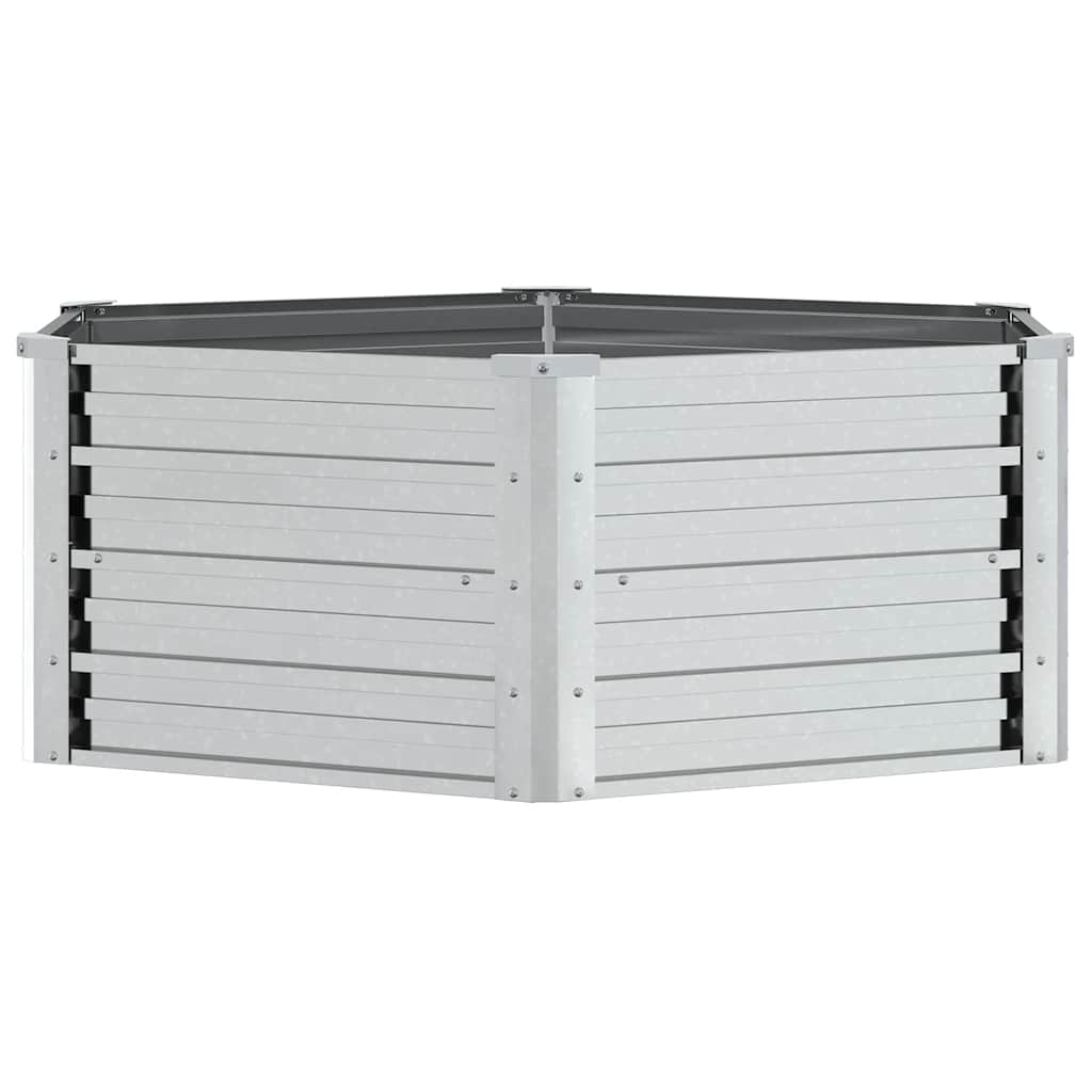 Ζαρντινιέρα Υπερυψωμένη Ασημί 129 x 45 εκ. Γαλβανισμ. Χάλυβας