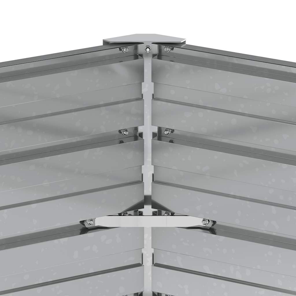 Ζαρντινιέρα Υπερυψωμένη Ασημί 129 x 45 εκ. Γαλβανισμ. Χάλυβας