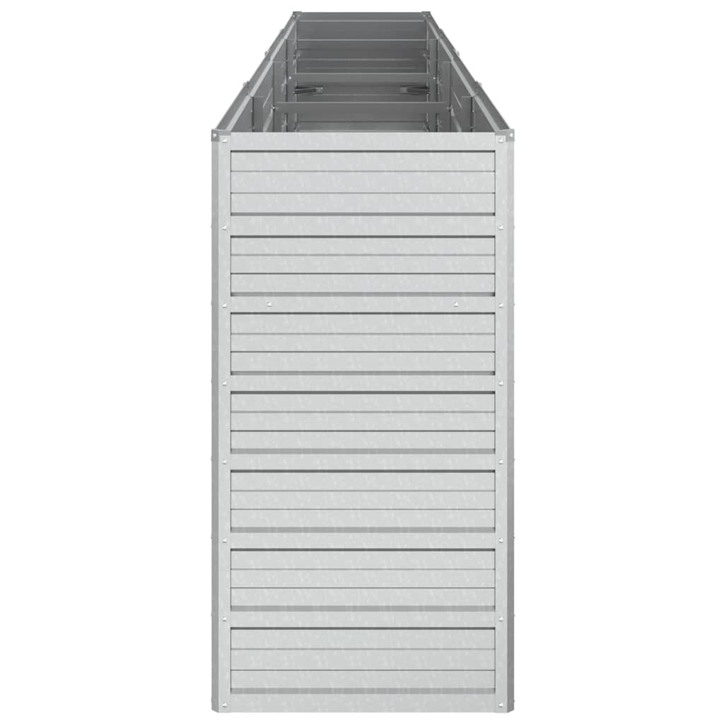 Ζαρντινιέρα Υπερυψωμένη Ασημί 320x40x77 εκ. Γαλβανισμ. Χάλυβας