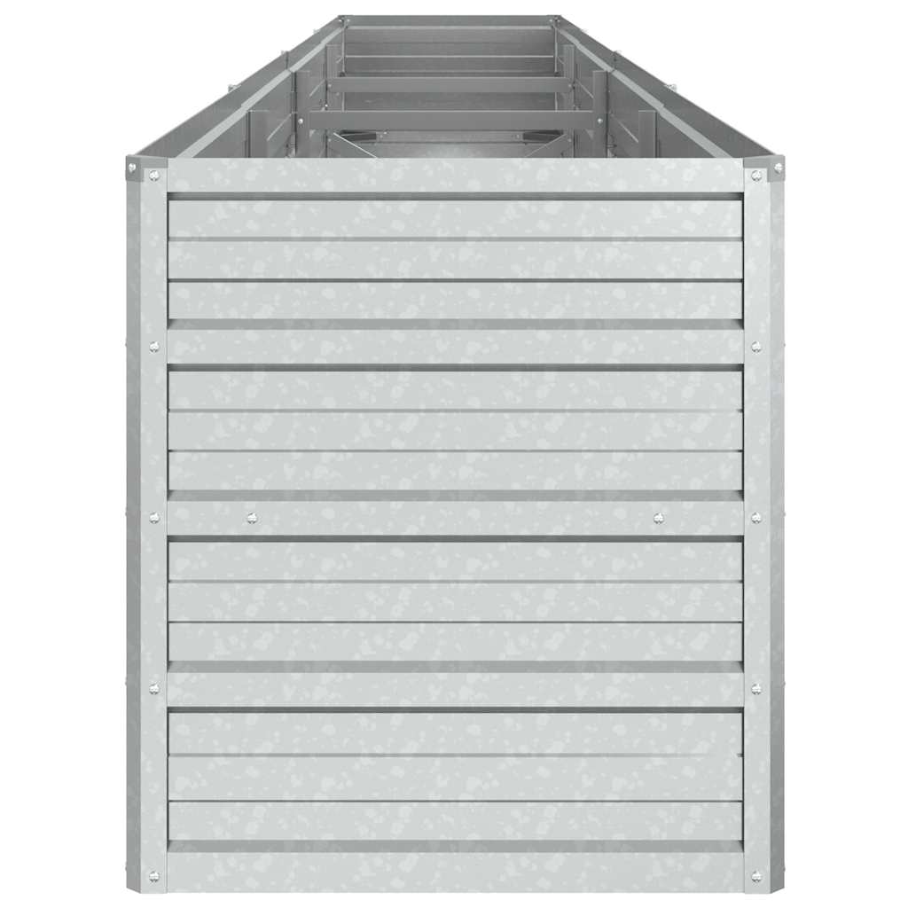 Ζαρντινιέρα Υπερυψωμένη Ασημί 320x40x45 εκ. Γαλβανισμ. Χάλυβας