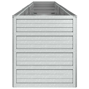 Ζαρντινιέρα Υπερυψωμένη Ασημί 320x40x45 εκ. Γαλβανισμ. Χάλυβας