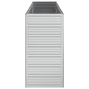 Ζαρντινιέρα Υπερυψωμένη Ασημί 160x40x77 εκ. Γαλβανισμ. Χάλυβας